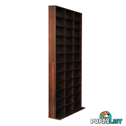 Adjustable CD DVD Book Storage Shelf Brown