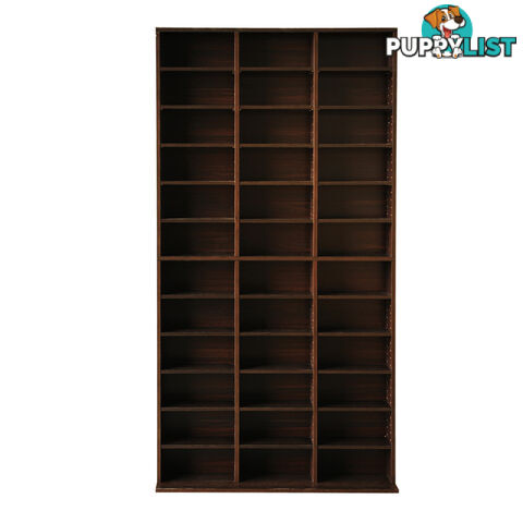 Adjustable CD DVD Book Storage Shelf Brown