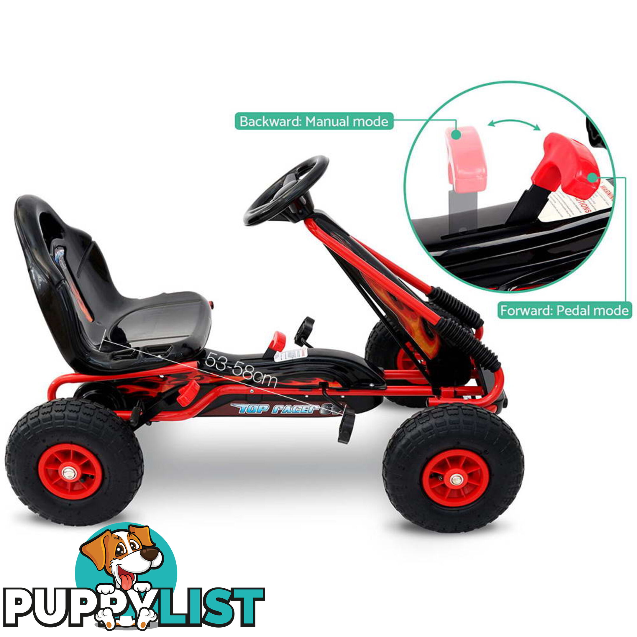 Kids Pedal Go Kart - Red