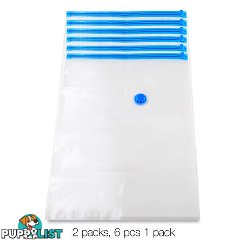 Set of 12 Vaccuum Storage Bags 60 x 80cm