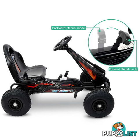 Kids Pedal Go Kart - Black