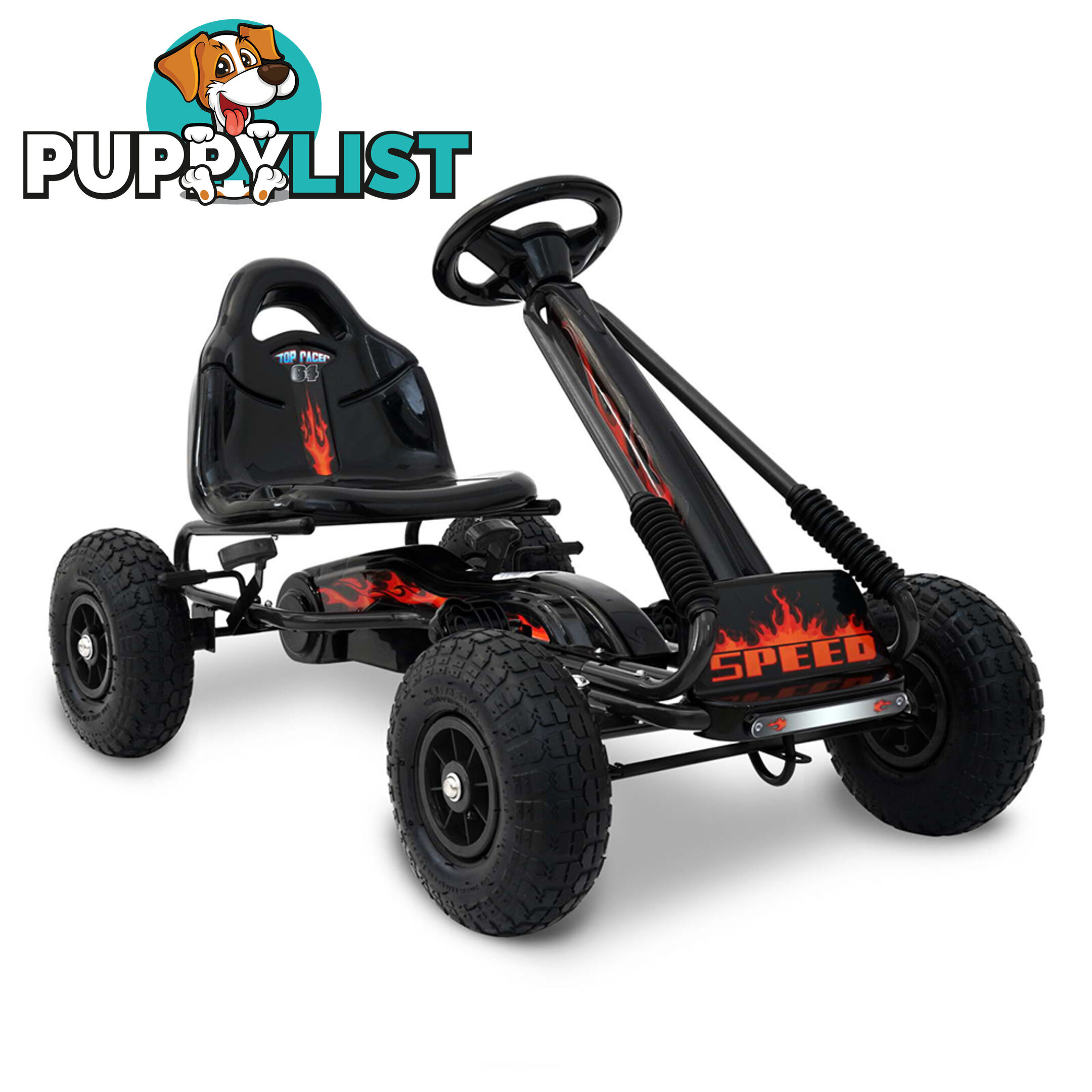 Kids Pedal Go Kart - Black