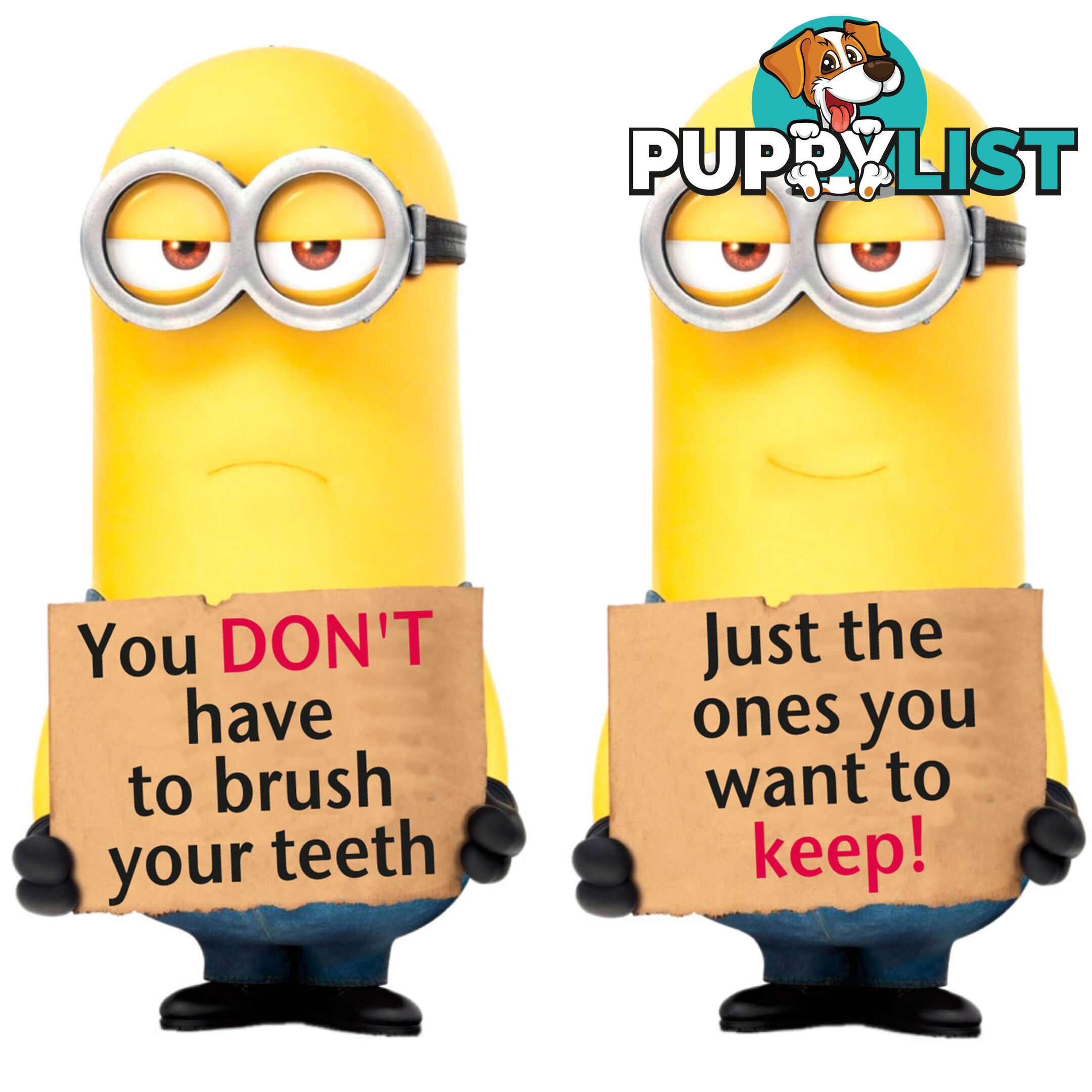 Minions Brush your Teeth Sticker - Make Brushing Teeth Fun