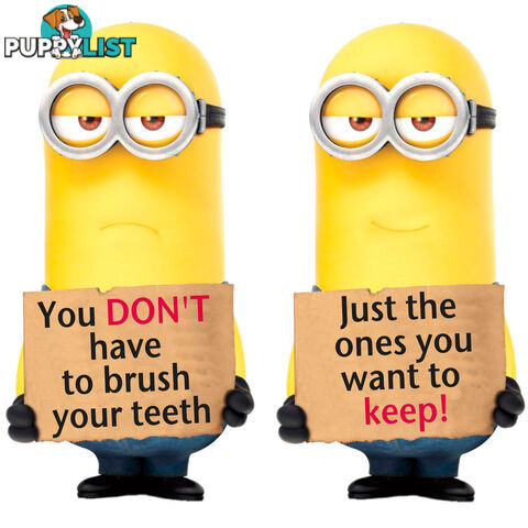 Minions Brush your Teeth Sticker - Make Brushing Teeth Fun