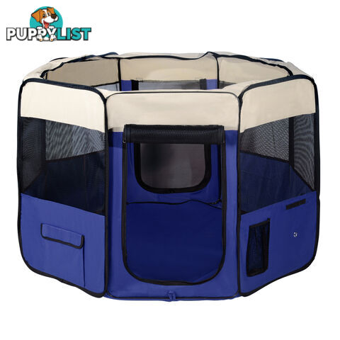 Pet Dog Puppy Cat Exercise Playpen Crate Cage Tent Blue