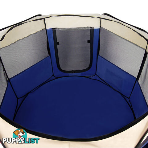 Pet Dog Puppy Cat Exercise Playpen Crate Cage Tent Blue