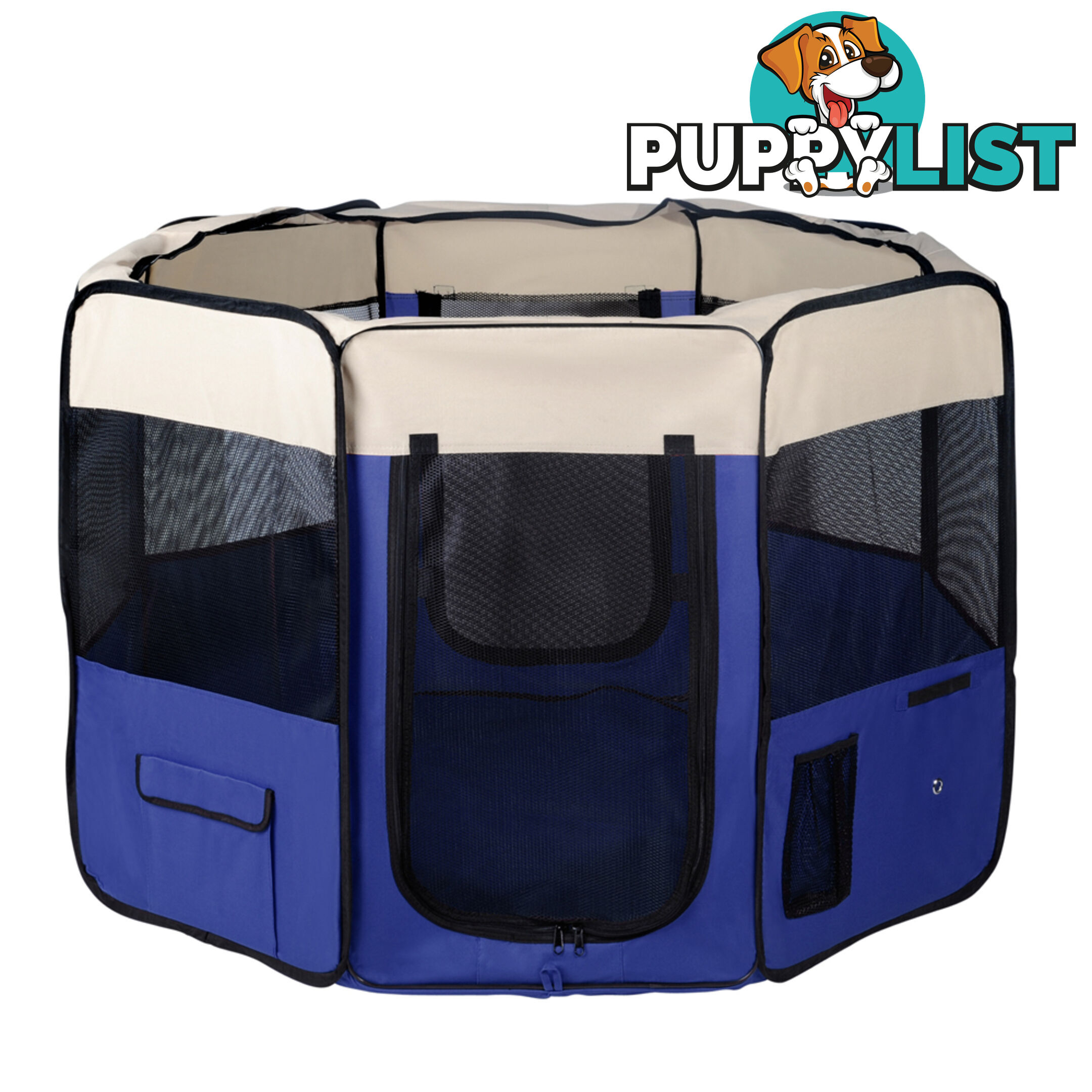 Pet Dog Puppy Cat Exercise Playpen Crate Cage Tent Blue