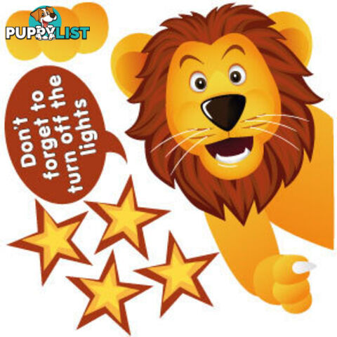 Lion Light Switch Sticker - Totally Movable