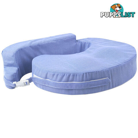 Baby Breast Feeding Support Memory Foam Pillow w/ Zip Cover Blue