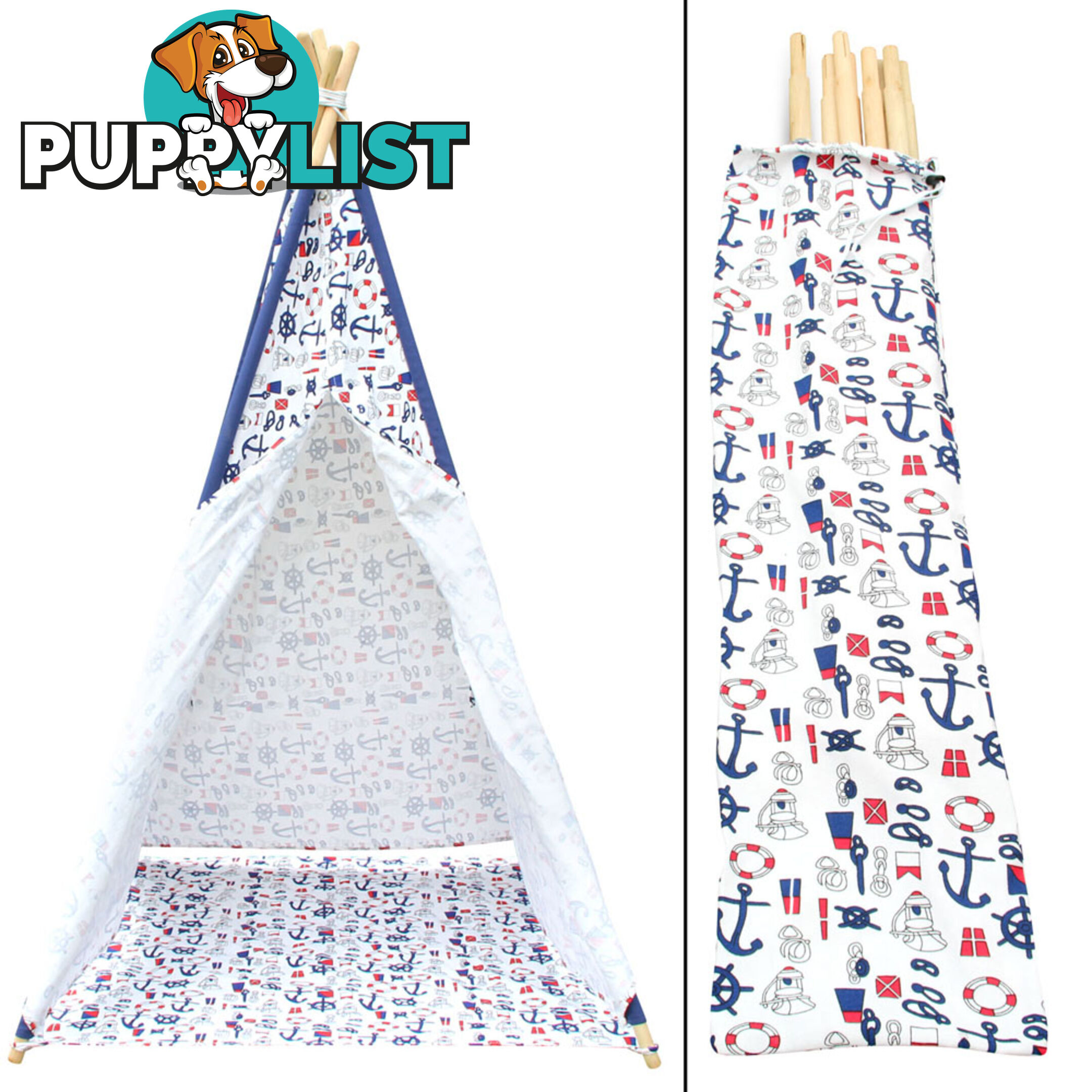 4 Poles Teepee Tent w/ Storage Bag