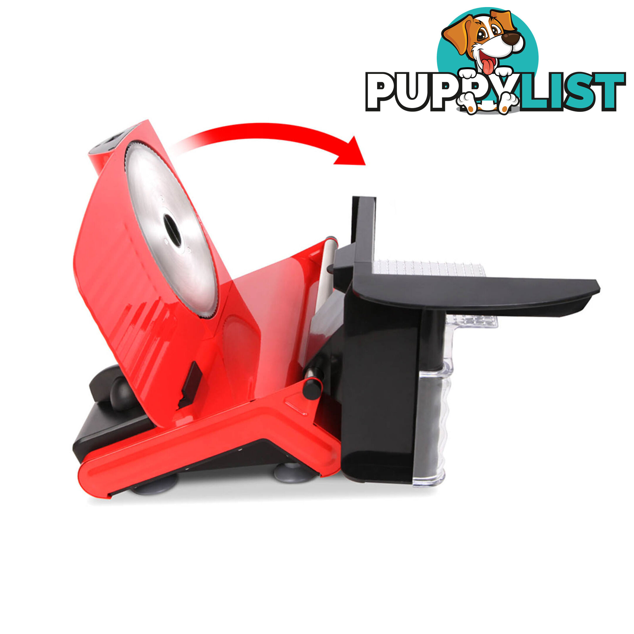 150W  Meat Slicer with Stainless Steel Blade - Red