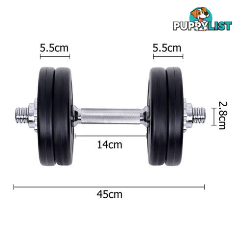 15kg Fitness Gym Exercise Dumbbell Set