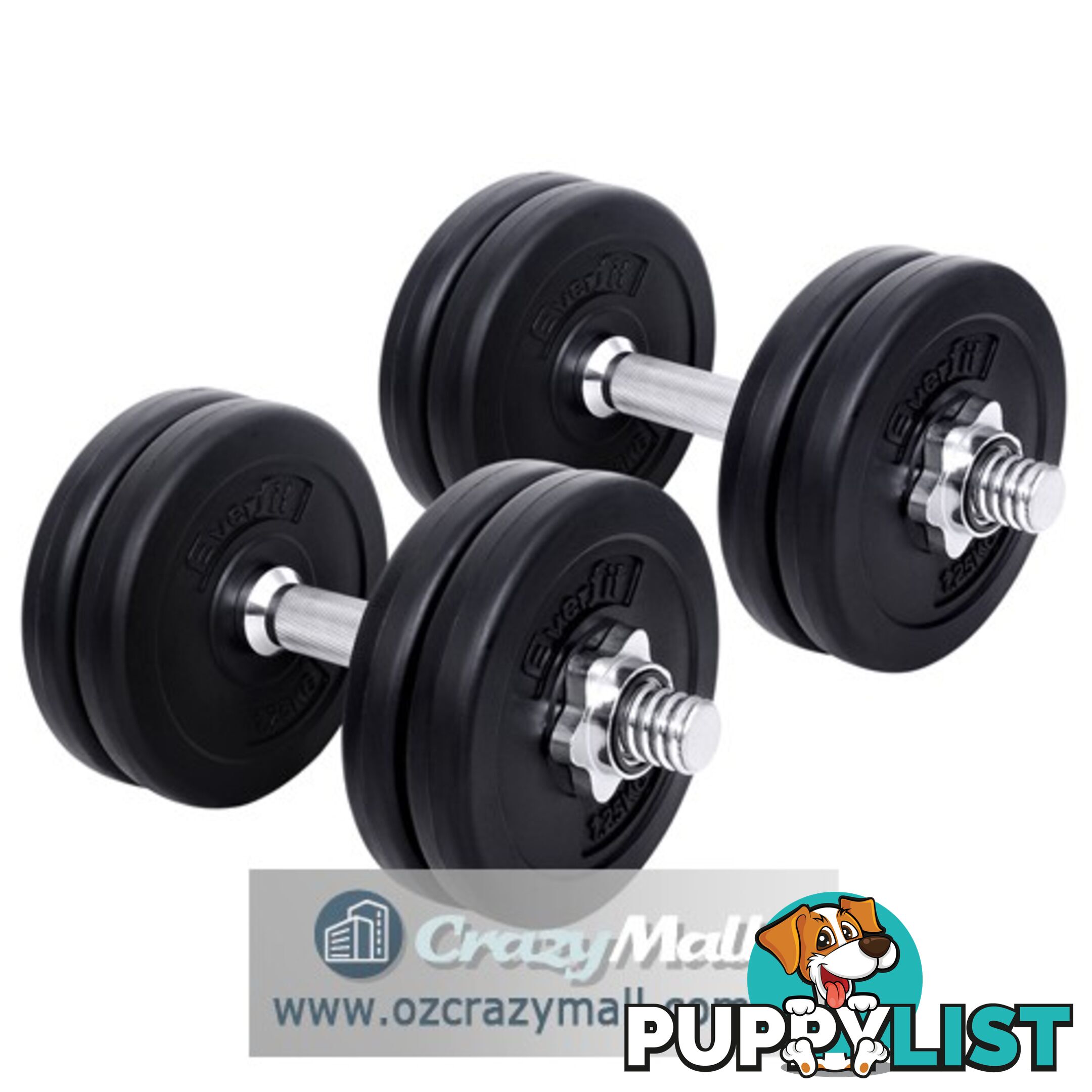 15kg Fitness Gym Exercise Dumbbell Set