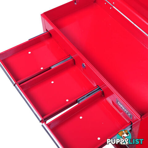 9 Drawers Tool Box Chest Red