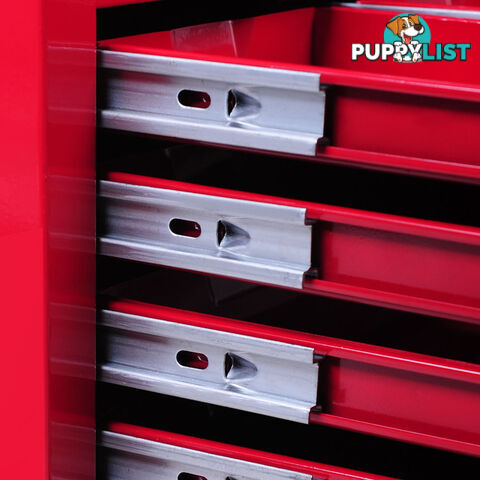 9 Drawers Tool Box Chest Red