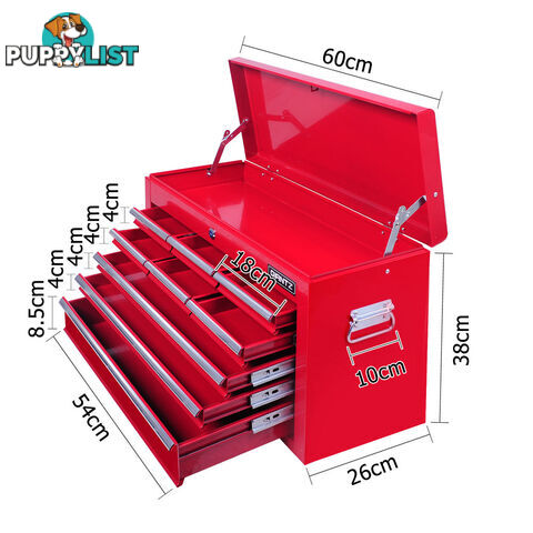 9 Drawers Tool Box Chest Red