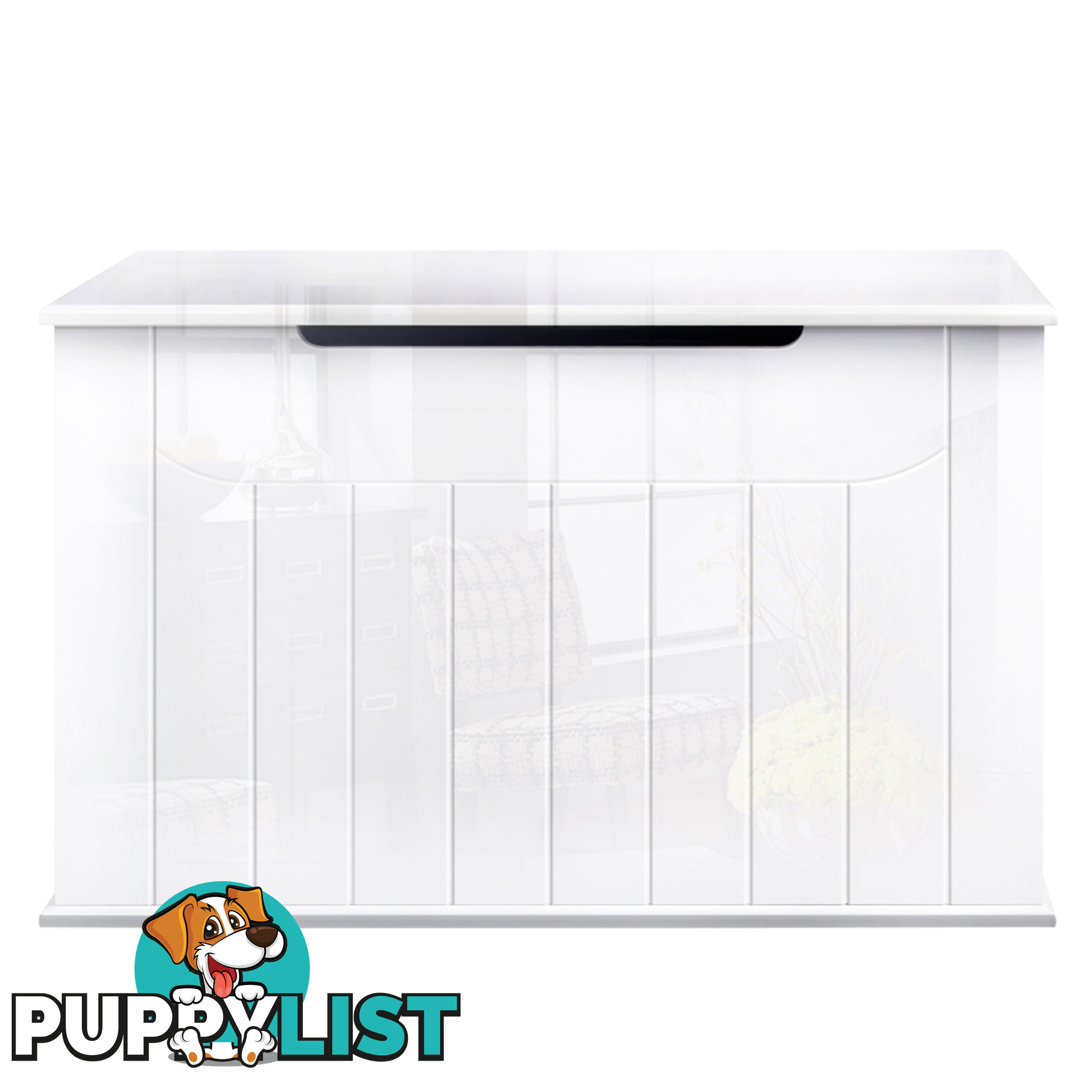 Baby Toy Box Nursery Wood Storage Chest Organizer White