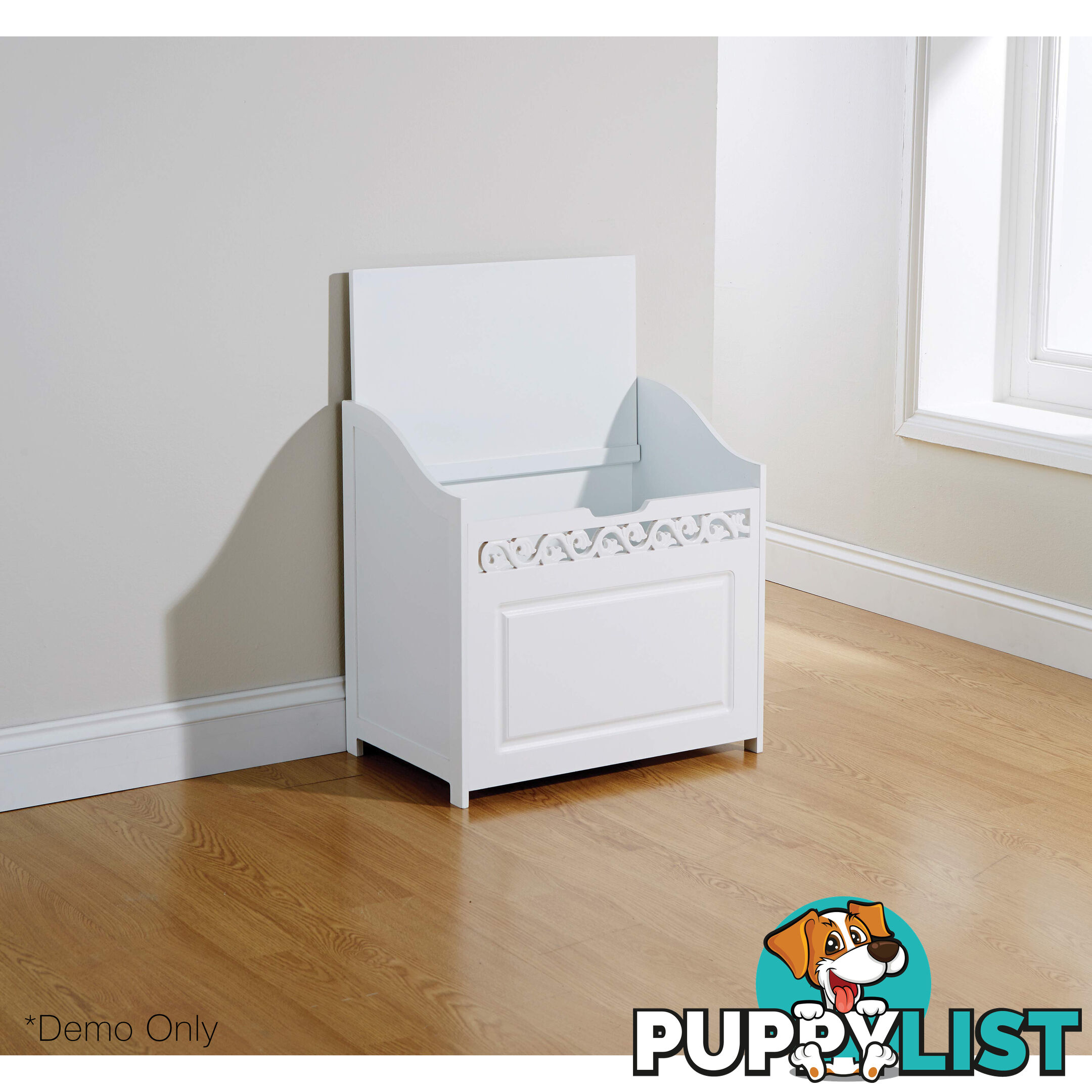 Lure Floor Hamper in WHITE