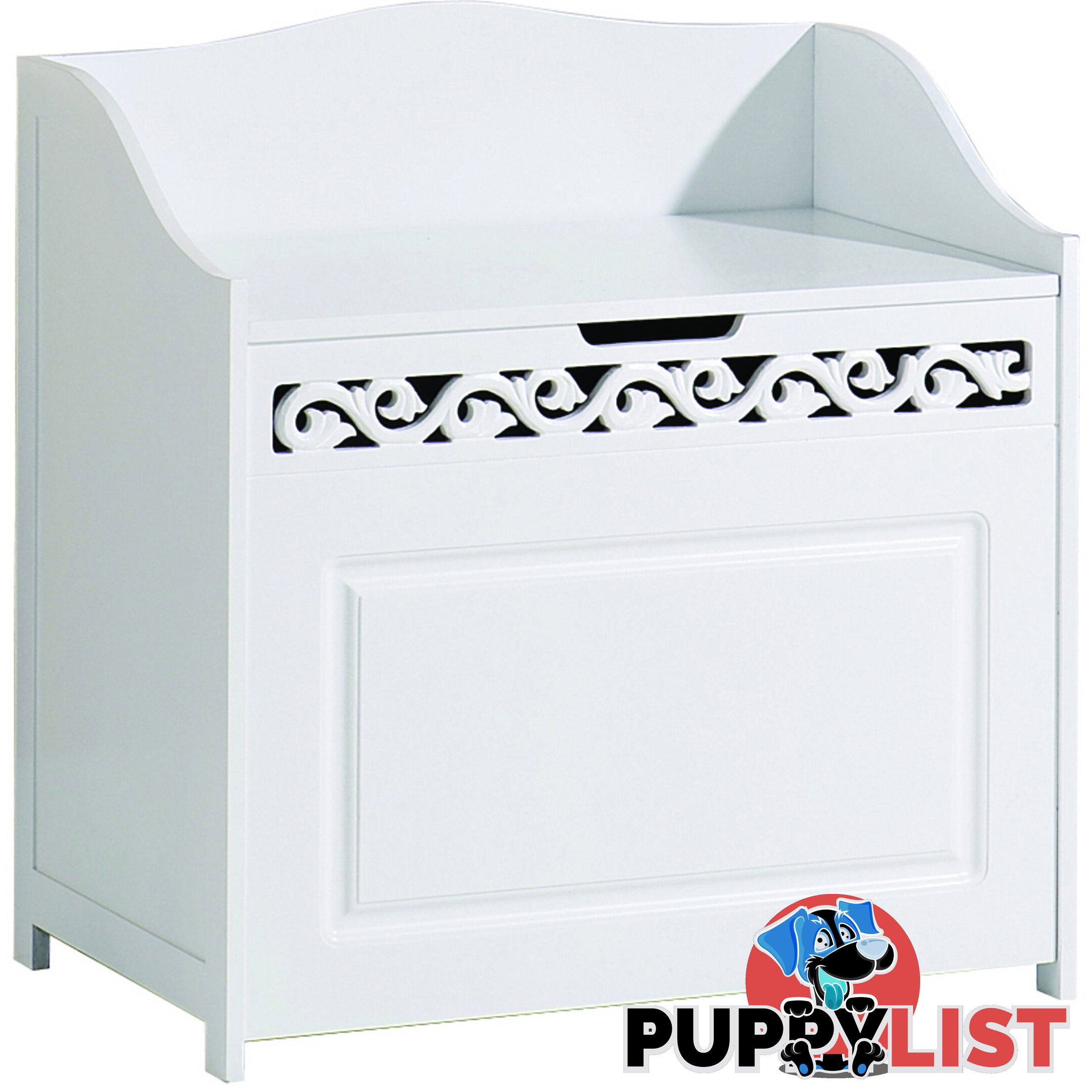 Lure Floor Hamper in WHITE