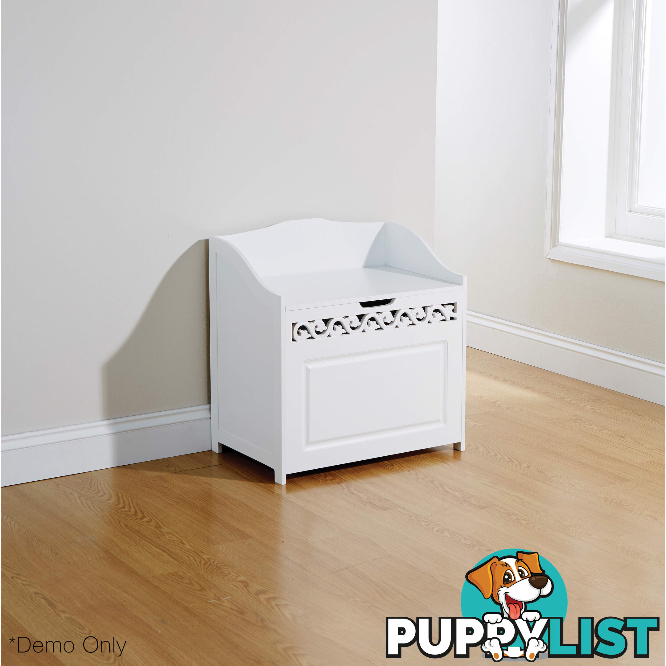 Lure Floor Hamper in WHITE