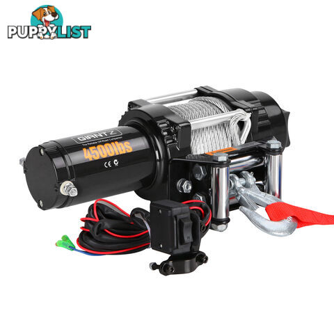 4500LBS Electric Winch ATV 4WD Steel Wire w/ Remote