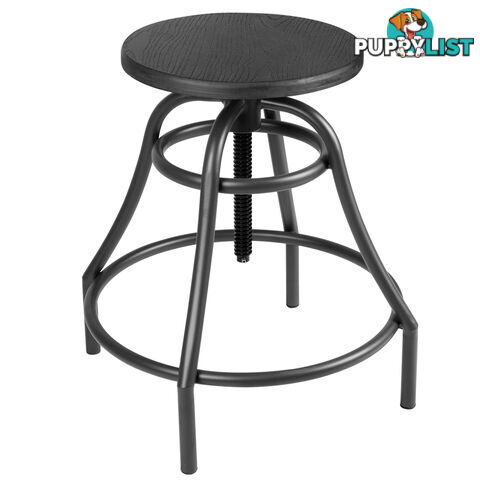 Vintage Retro Industrial Steel Bar Stool Swivel Chair