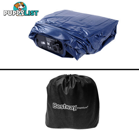 Bestway Queen Inflatable Air Mattress Bed w/ Air Pump Blue