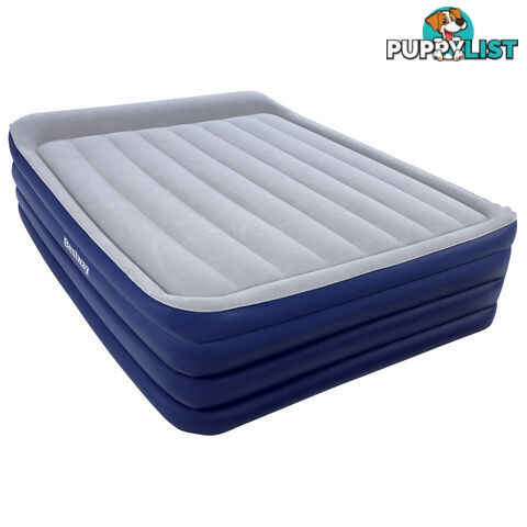 Bestway Queen Inflatable Air Mattress Bed w/ Air Pump Blue