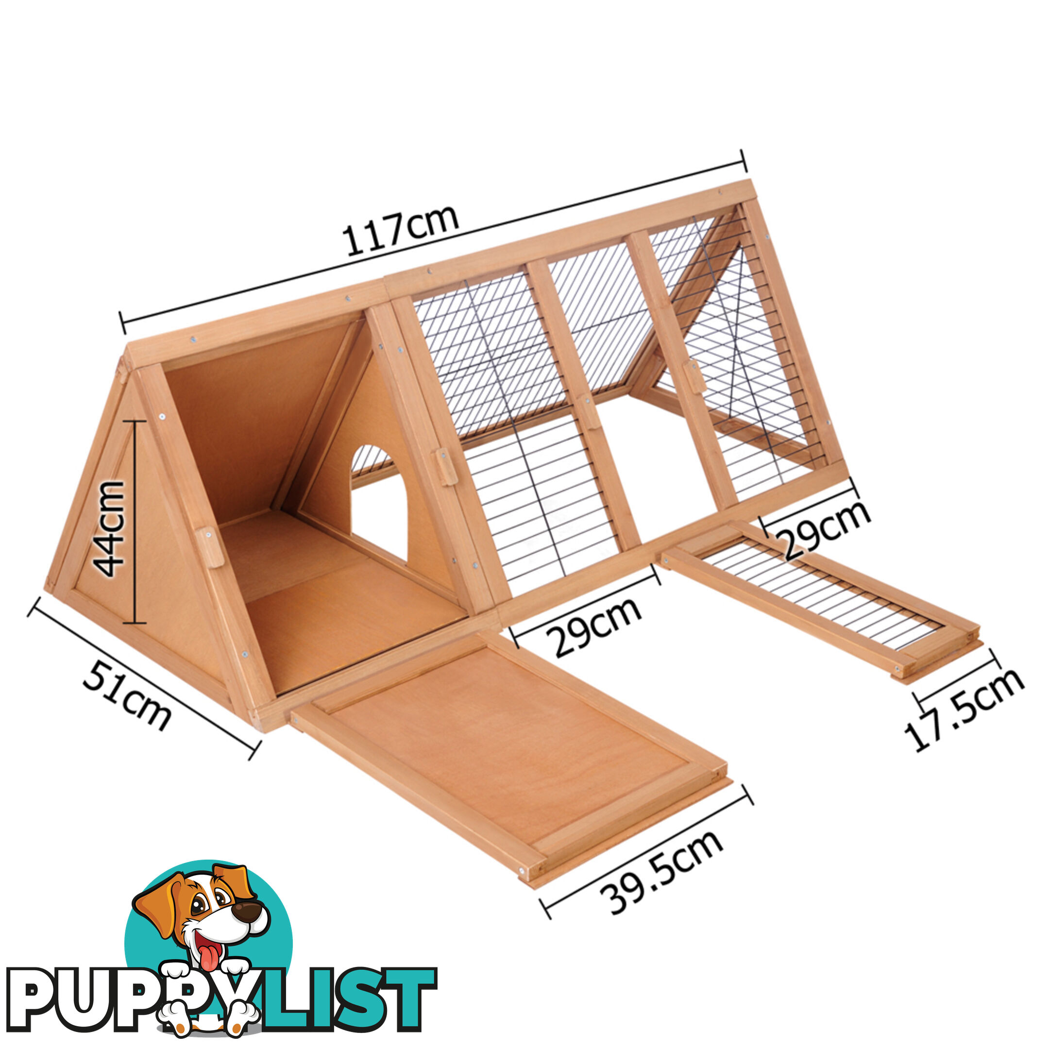 Rabbit Hutch Guinea Pig Chicken Ferret Cage Triangle