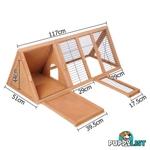 Rabbit Hutch Guinea Pig Chicken Ferret Cage Triangle