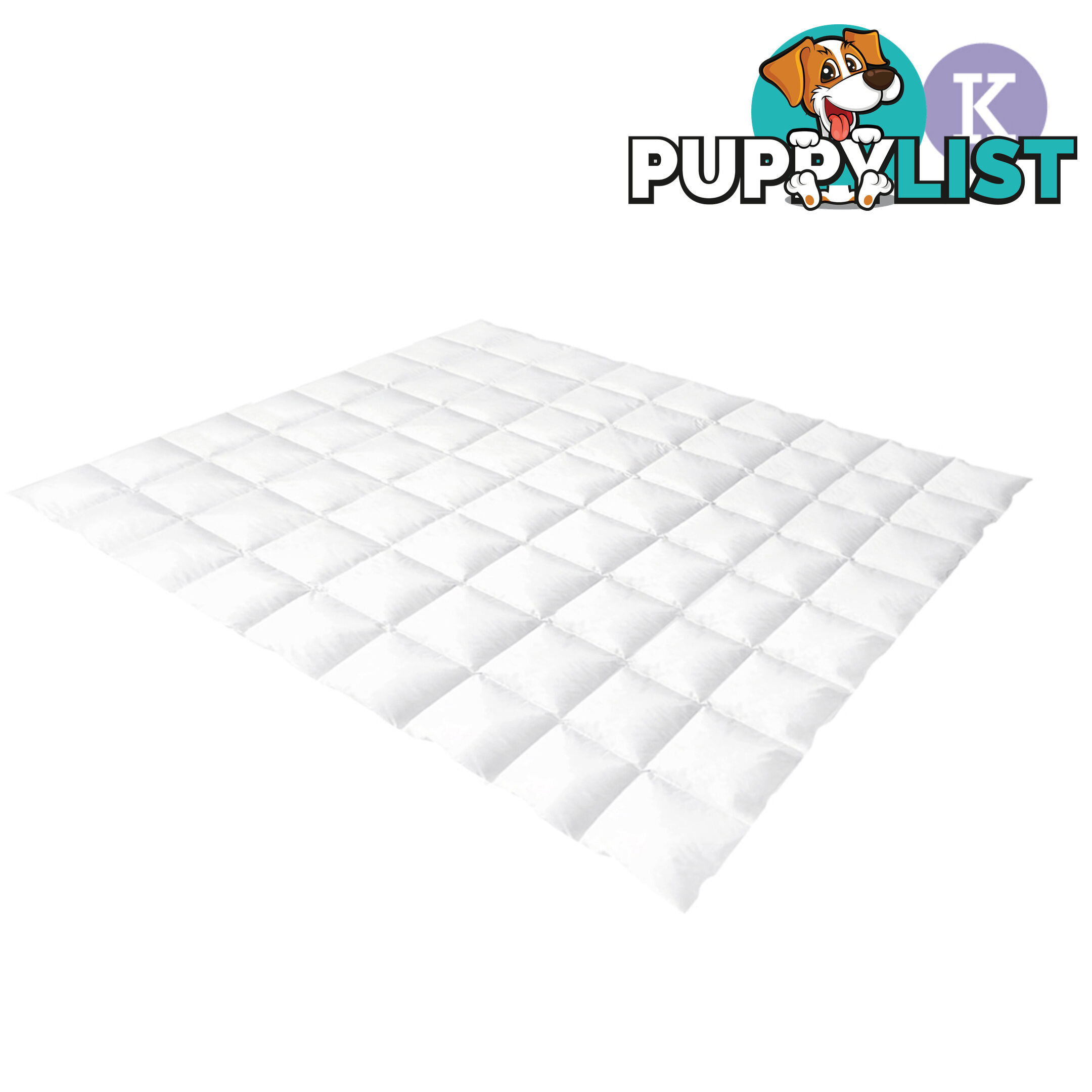 Duck Feather Down Quilt King White