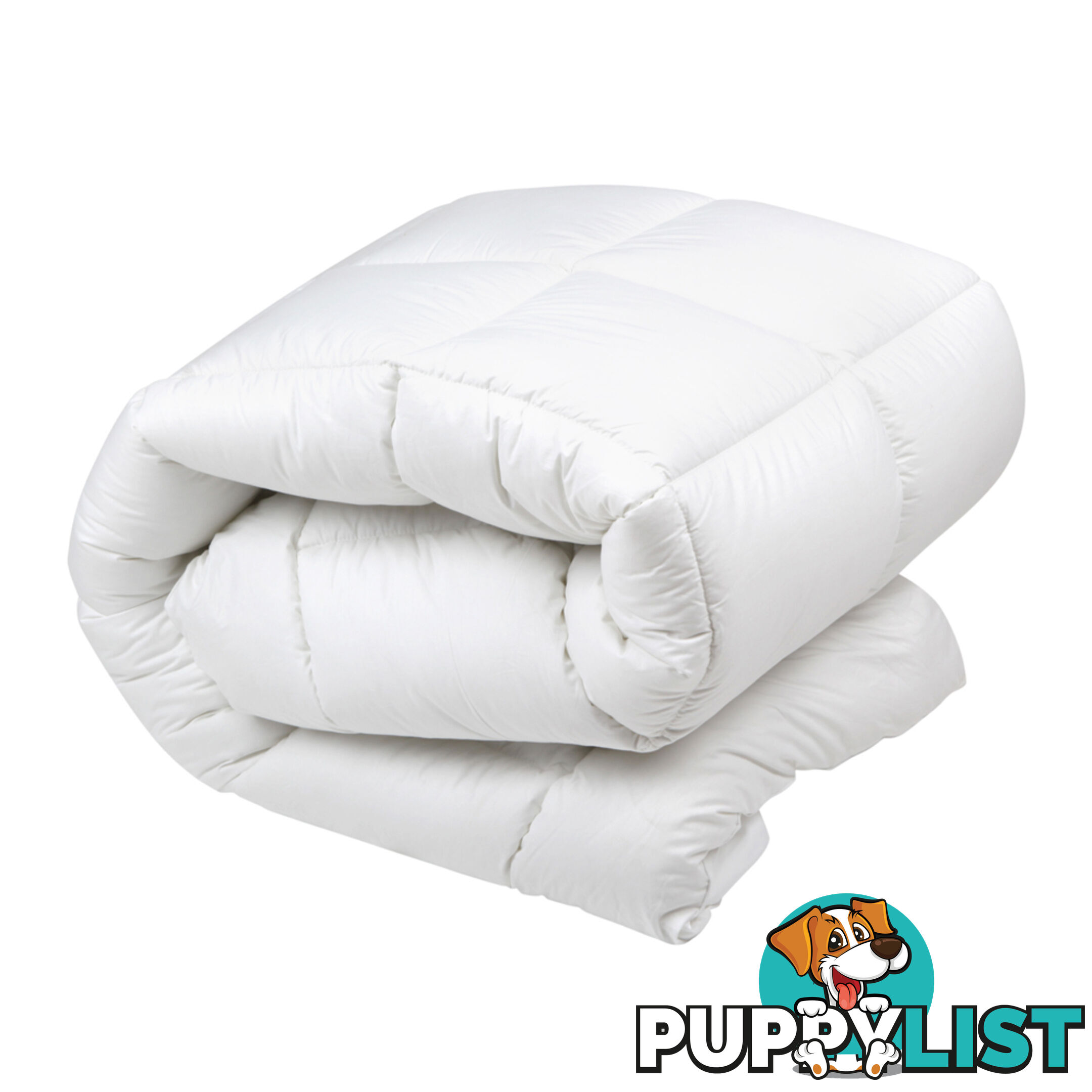 Duck Feather Down Quilt King White