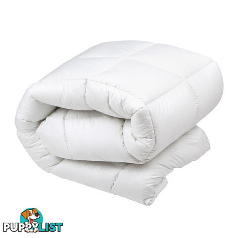 Duck Feather Down Quilt King White