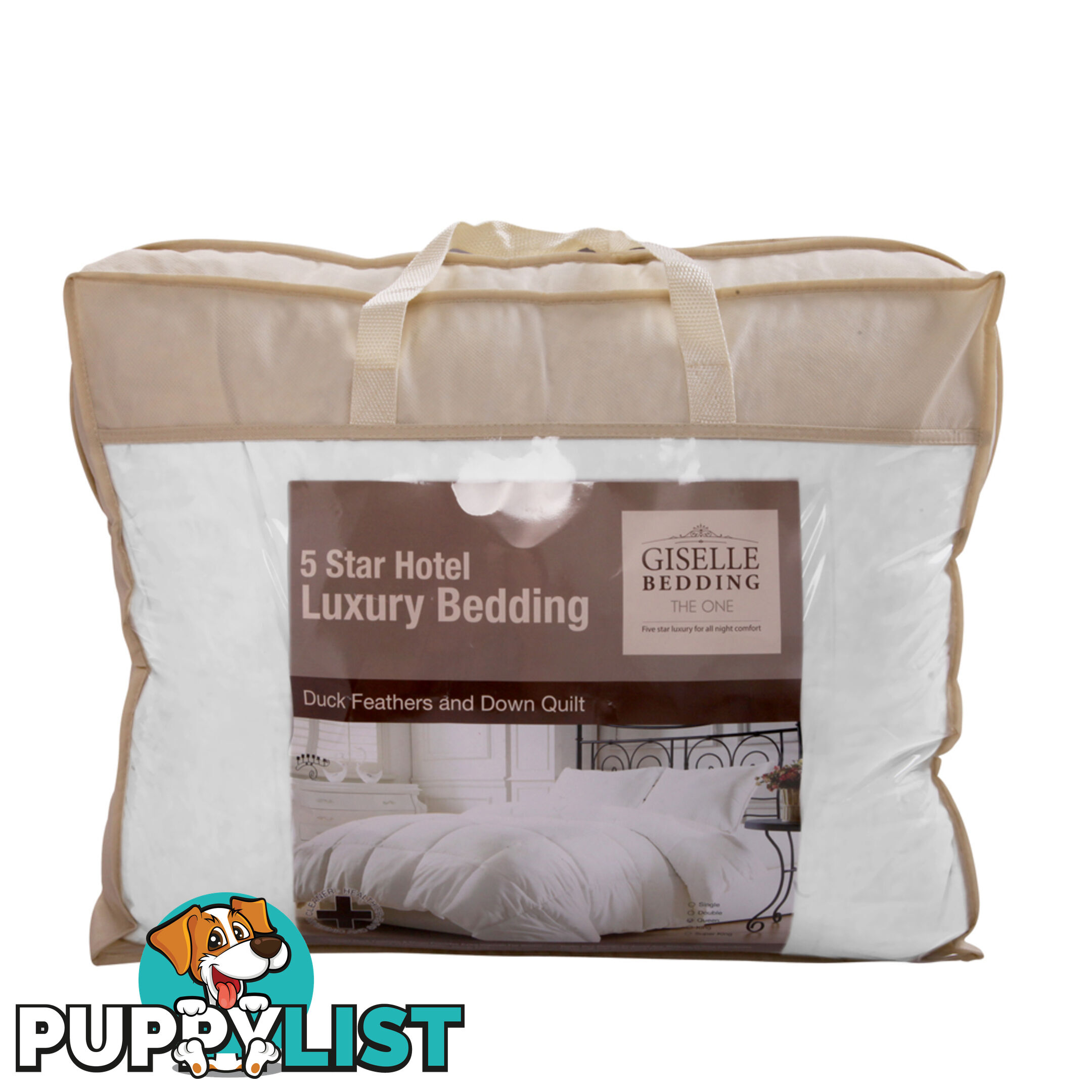 Duck Feather Down Quilt King White