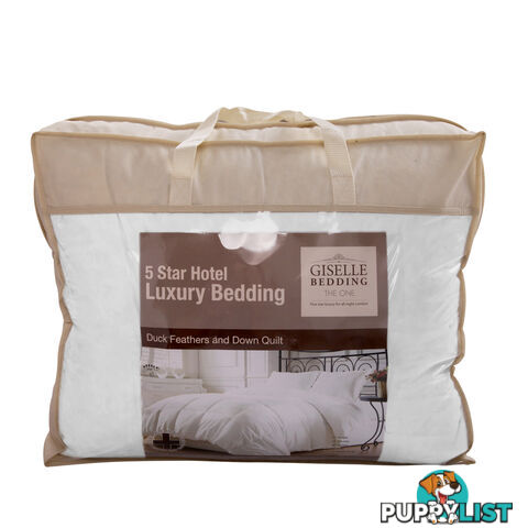 Duck Feather Down Quilt King White