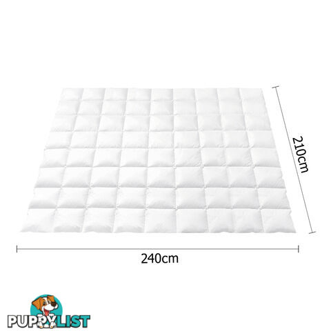 Duck Feather Down Quilt King White