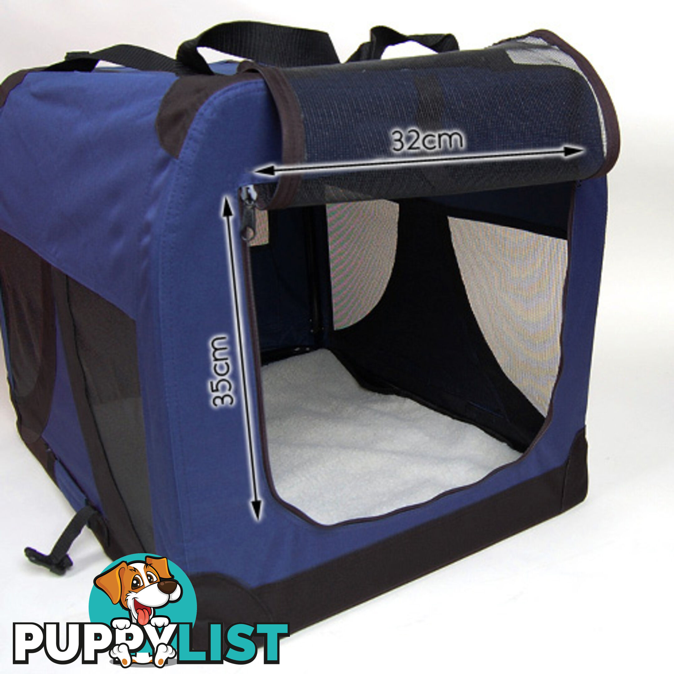 Large Portable Soft Pet Dog Crate Cage Kennel Blue