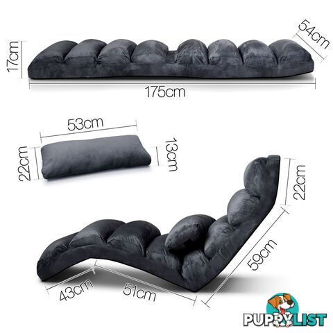 Lounge Sofa Chair - 75 Adjustable Angles _ Charcoal