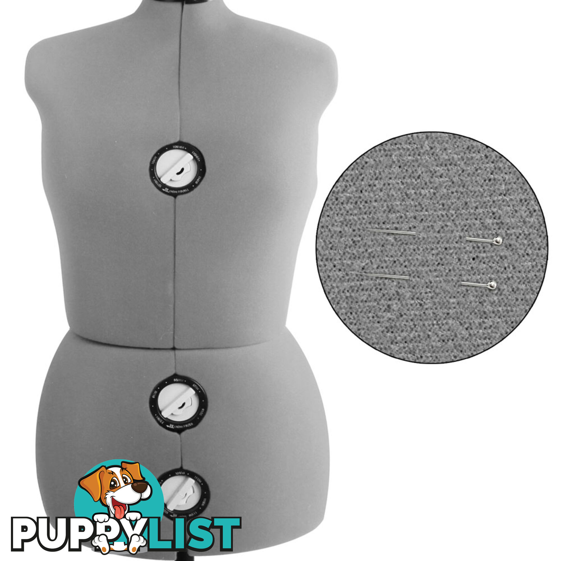 Adjustable Dressmaking Mannequin SZ14-20 - Grey