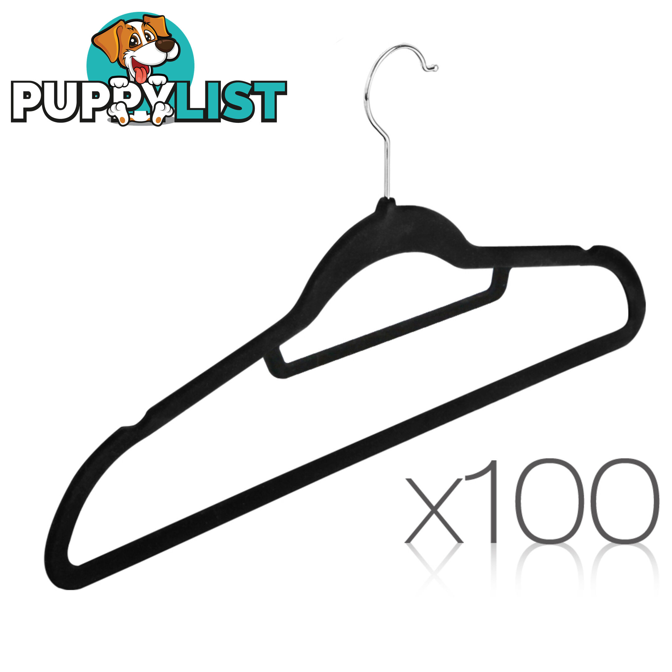 100 Pack Velvet Hangers with Tie Bar