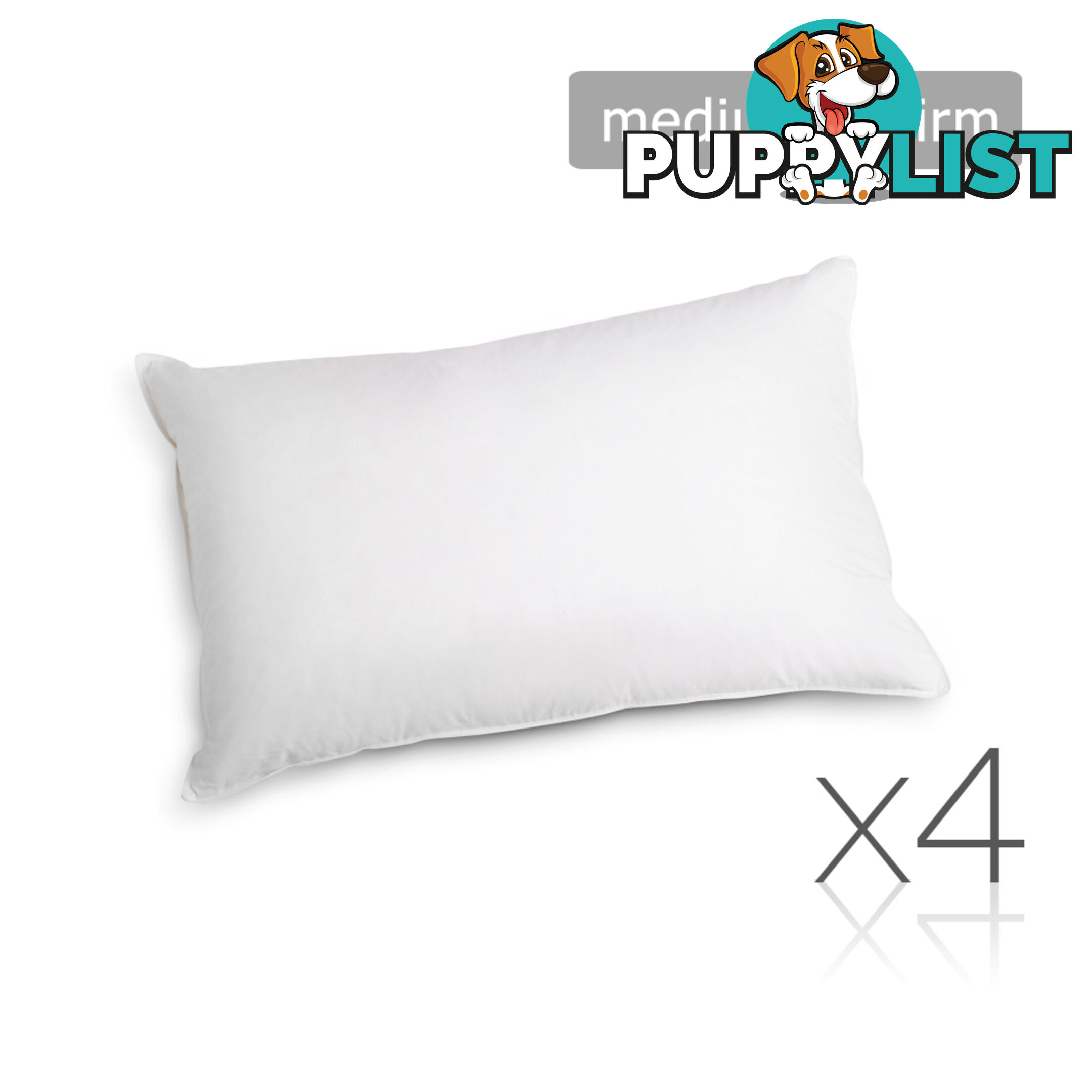 Set of 4 Pillows - 2 Firm & 2 Medium