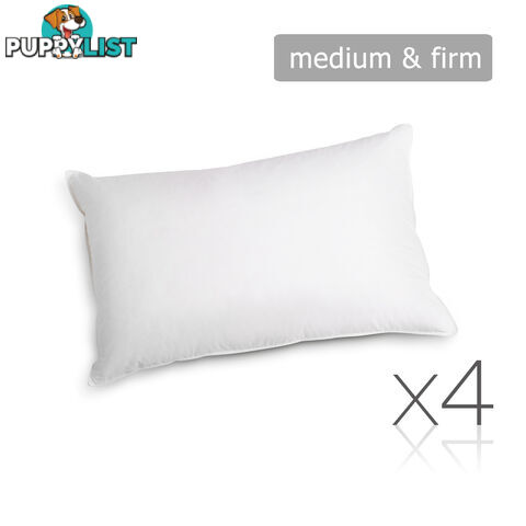 Set of 4 Pillows - 2 Firm & 2 Medium