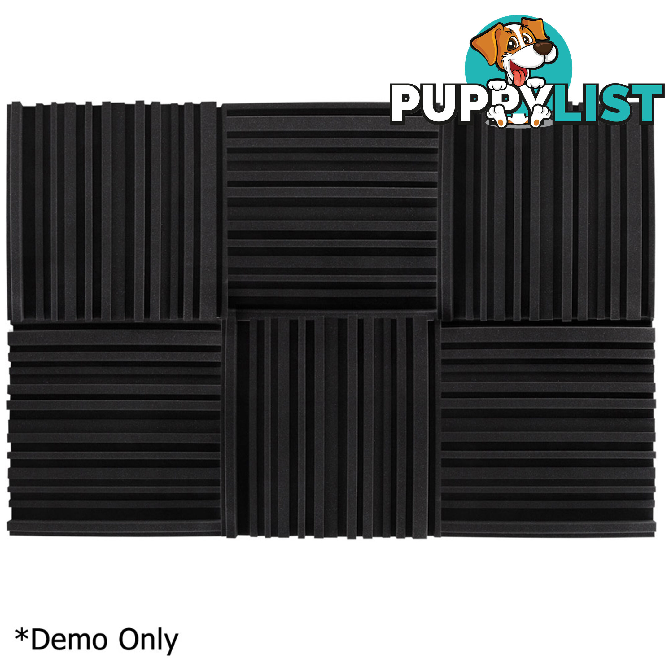 Set of 10 Studio Acoustic Foam Black