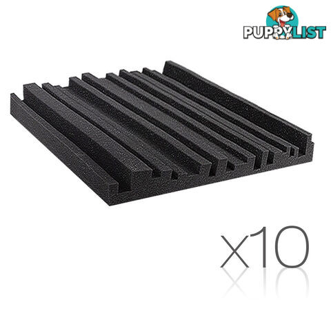 Set of 10 Studio Acoustic Foam Black