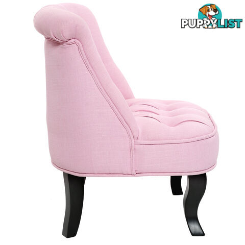 Lorraine Chair French Provincial Kid Fabric Sofa Pastel Pink