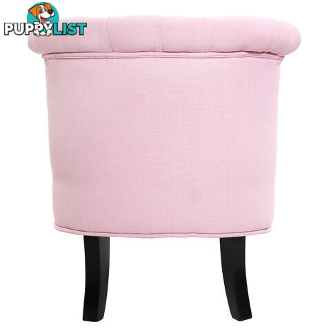 Lorraine Chair French Provincial Kid Fabric Sofa Pastel Pink