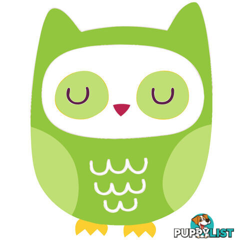 10 X Green Owl Wall Stickers - Totally Movable