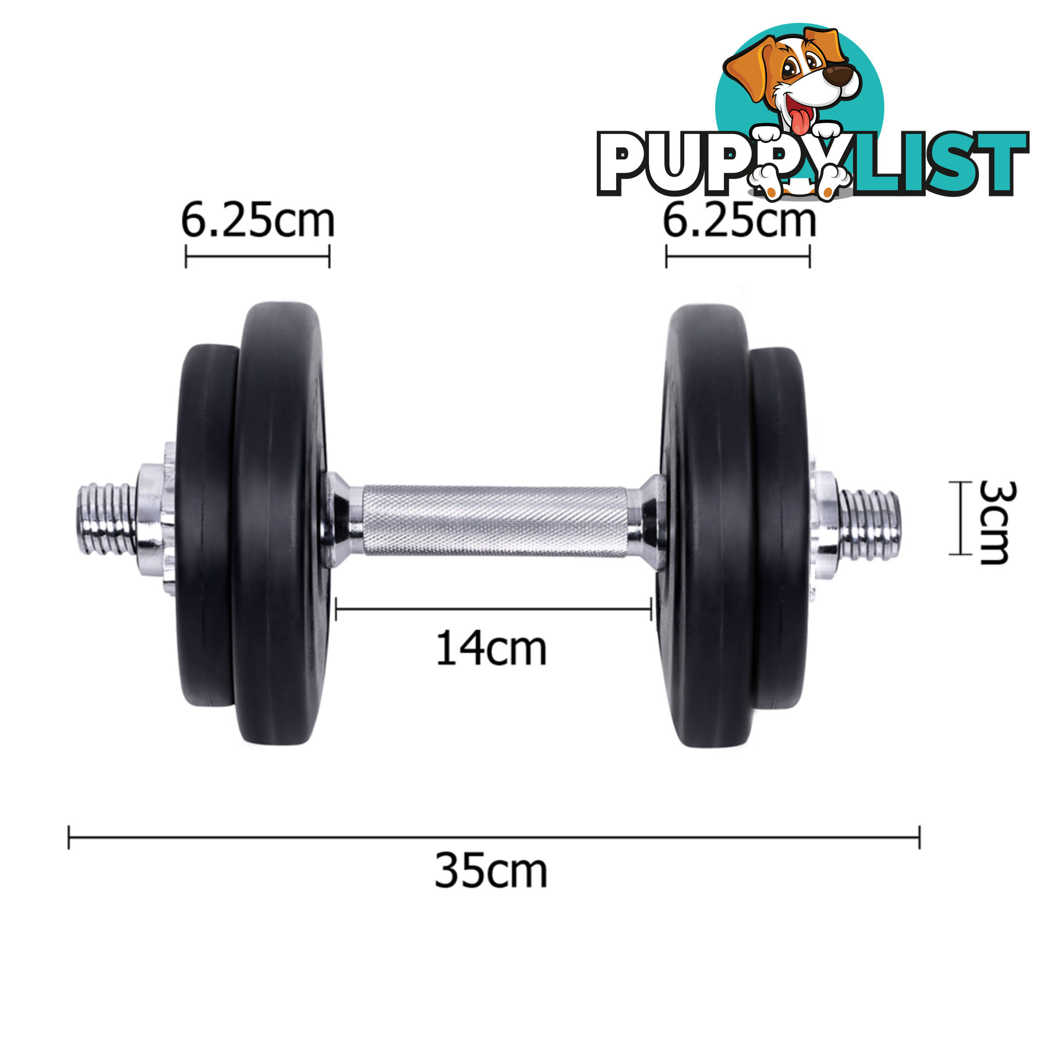 20kg Fitness Gym Exercise Dumbbell Set