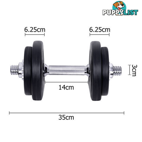 20kg Fitness Gym Exercise Dumbbell Set