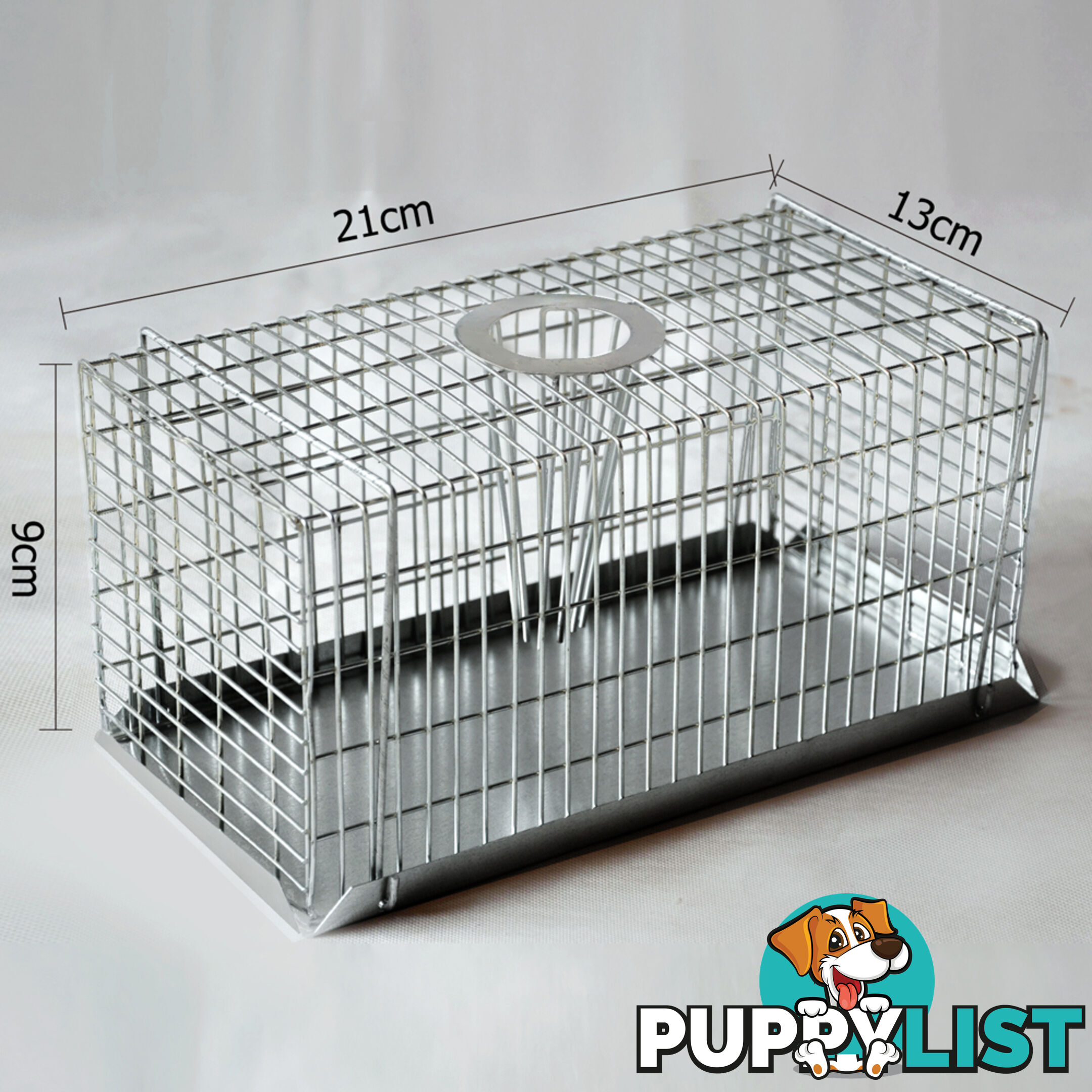 Set of 4 Humane Animal Trap Cage 21 x 13 x 9cm Silver